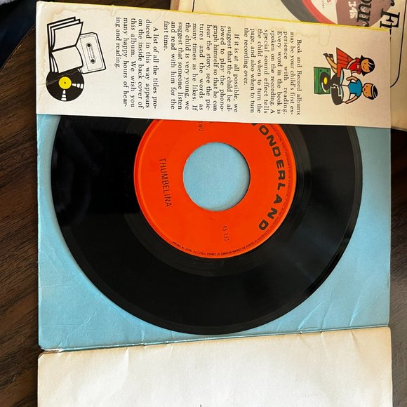 Vintage Little Wonderland Book and Recording Thumbelina Read and Hear 45 RPM - Picture 2 of 11